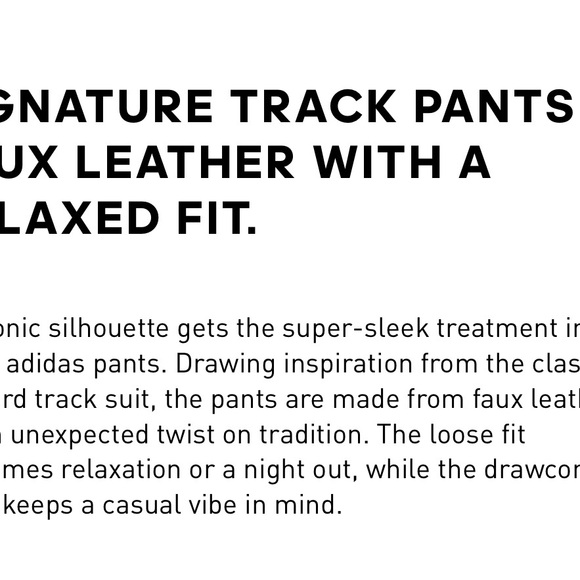 NEW & RARE Adidas LEATHER track pants - Picture 4 of 4